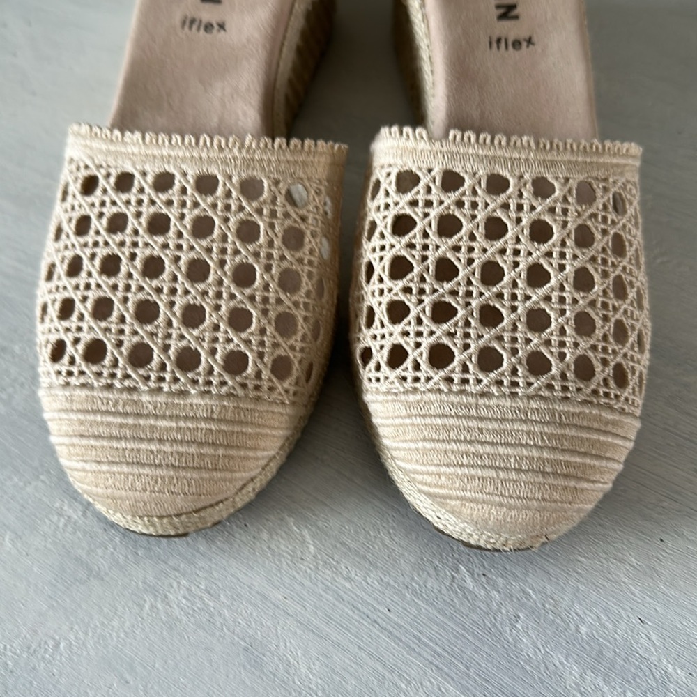 Anne Klein Women’s Zida Woven Espadrille Wedge Sandal 8.5 Summer 2” Shoe Neutral - Picture 8 of 16